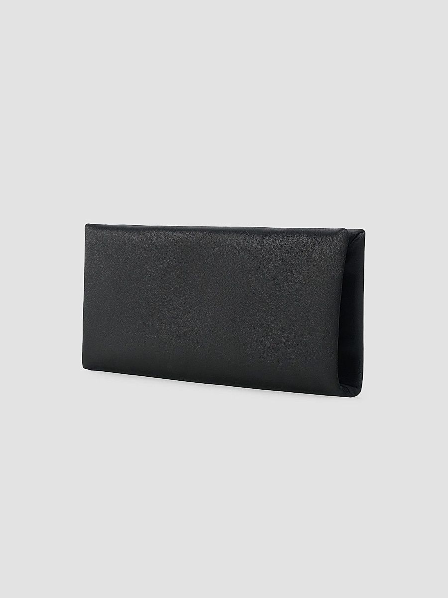 Women's Muse Satin Clutch - Black