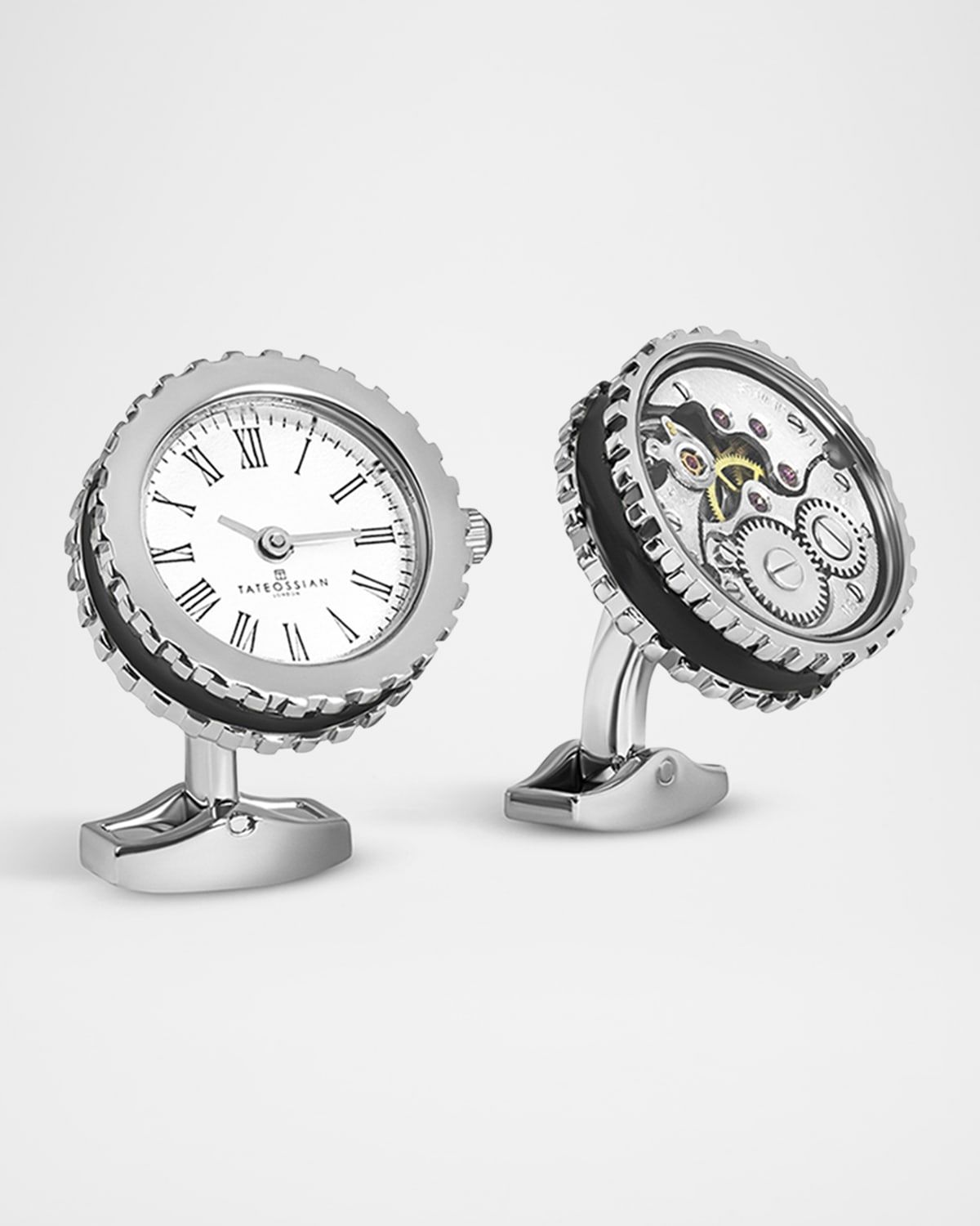 Men & apos;s Skeleton Gear and Watch Cufflinks