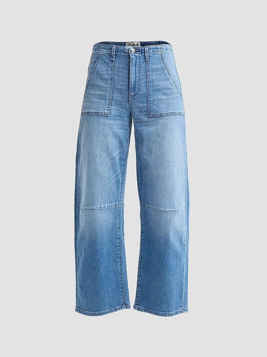 Women's Utility Barrel-Leg Crop Jeans - Open Skies - Size 31