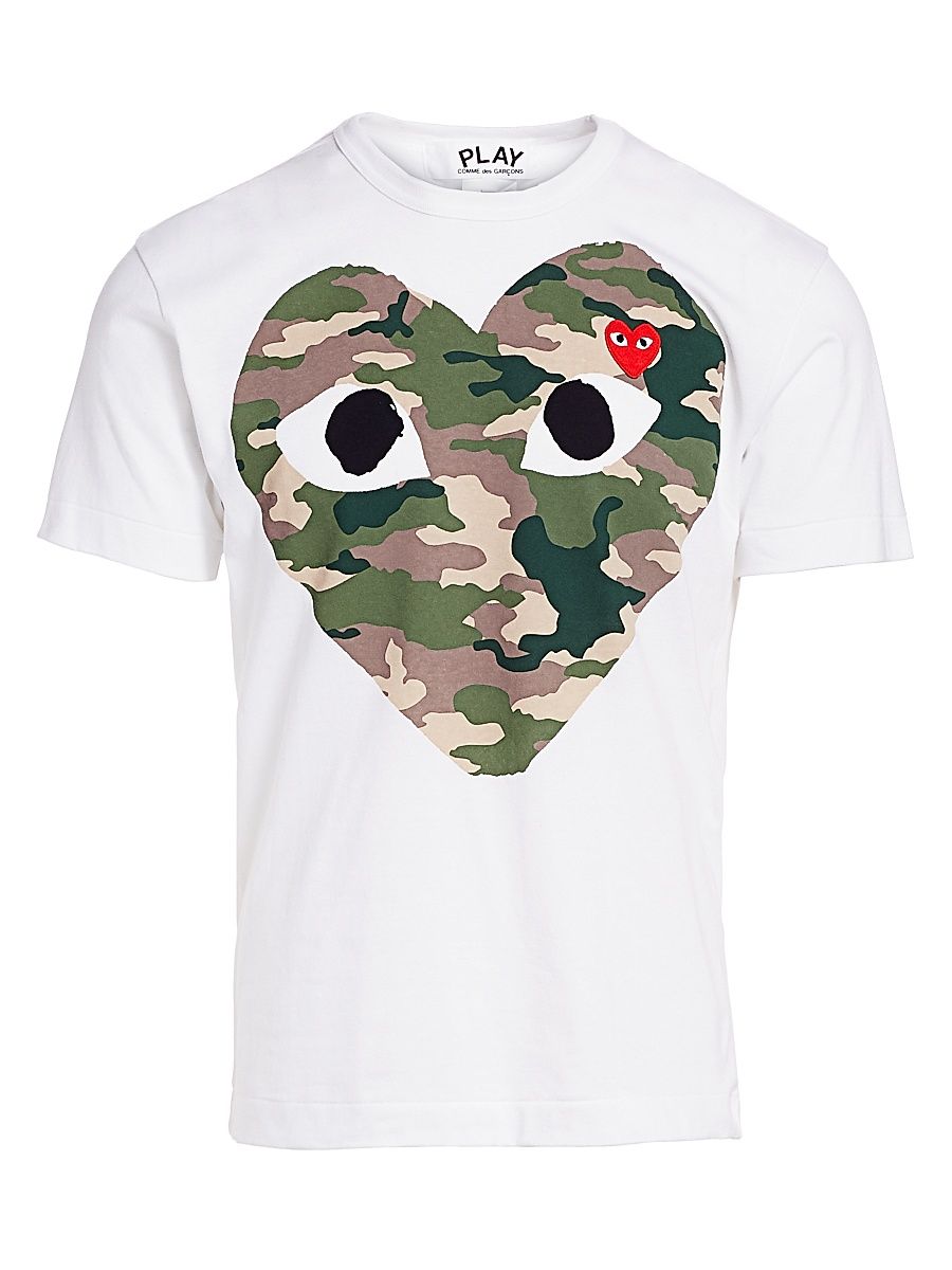 Men's Camo Heart Tee - White - Size Small