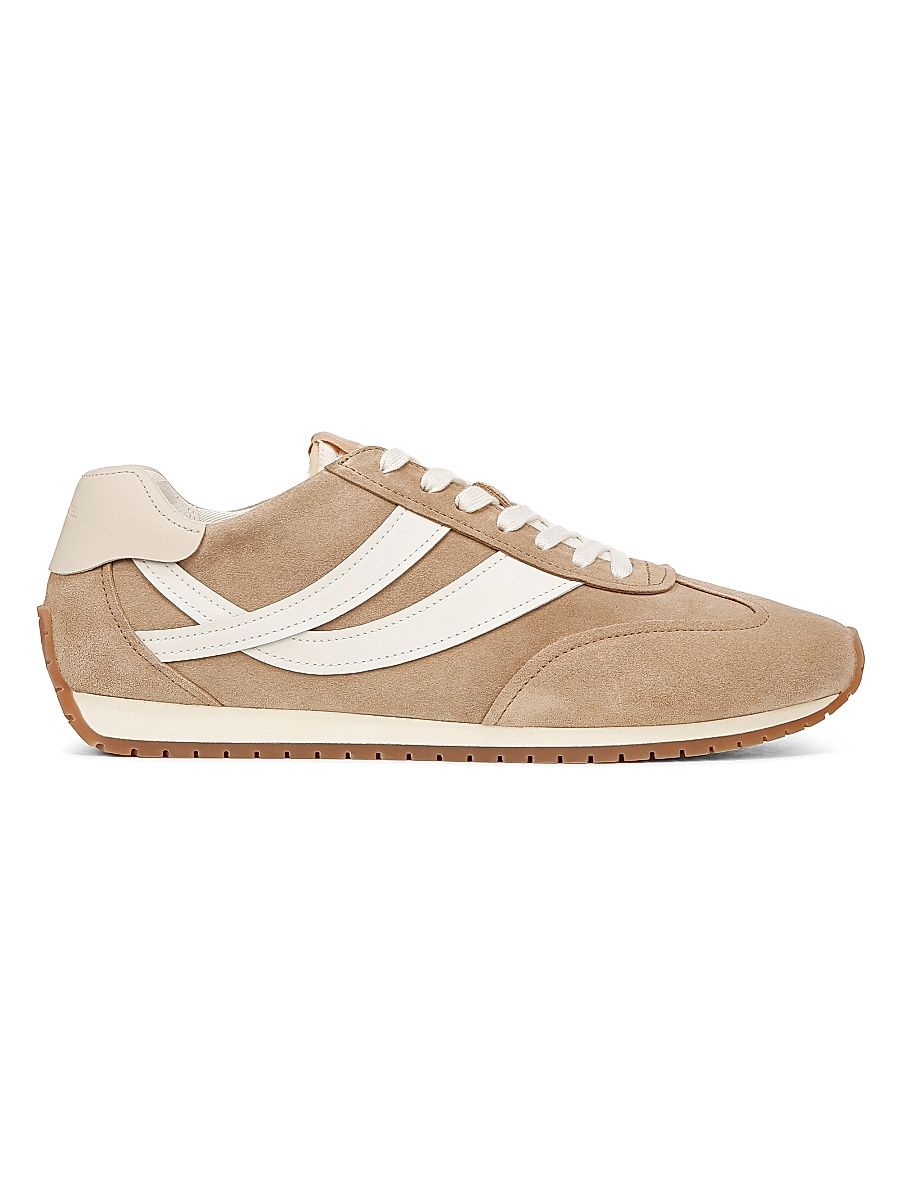 Women's Oasis Suede & Leather Sneakers - Camel White - Size 8.5