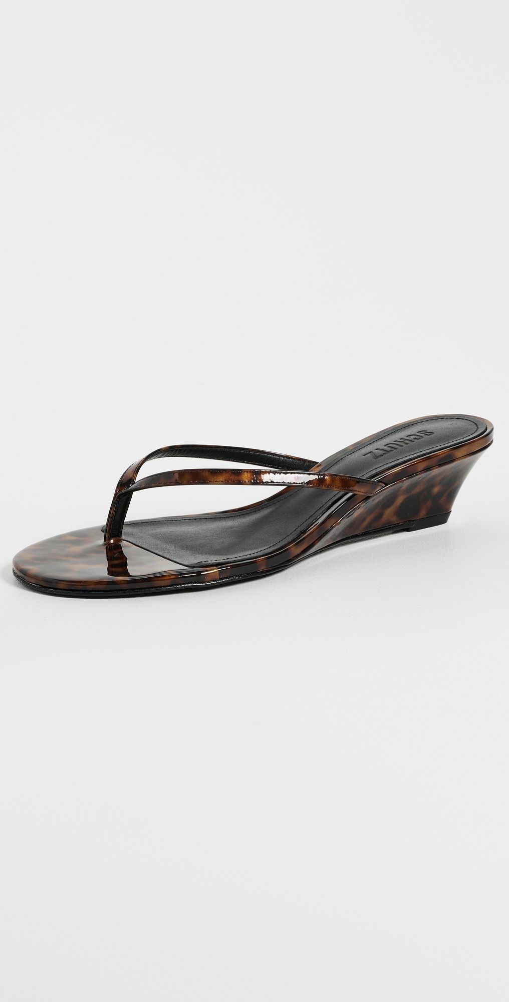 Schutz Roslyn Wedge Casual Sandals Brown 7