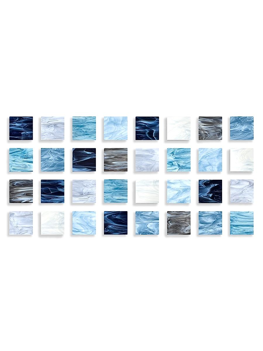 Cool & Crisp Glass Wall Sculpture - Blue