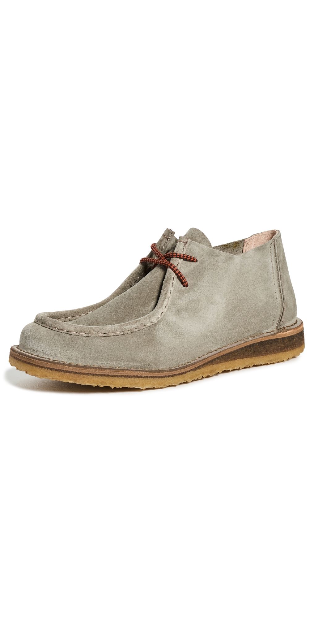 Astorflex Beenflex Suede Lace Up Shoes Stone 42