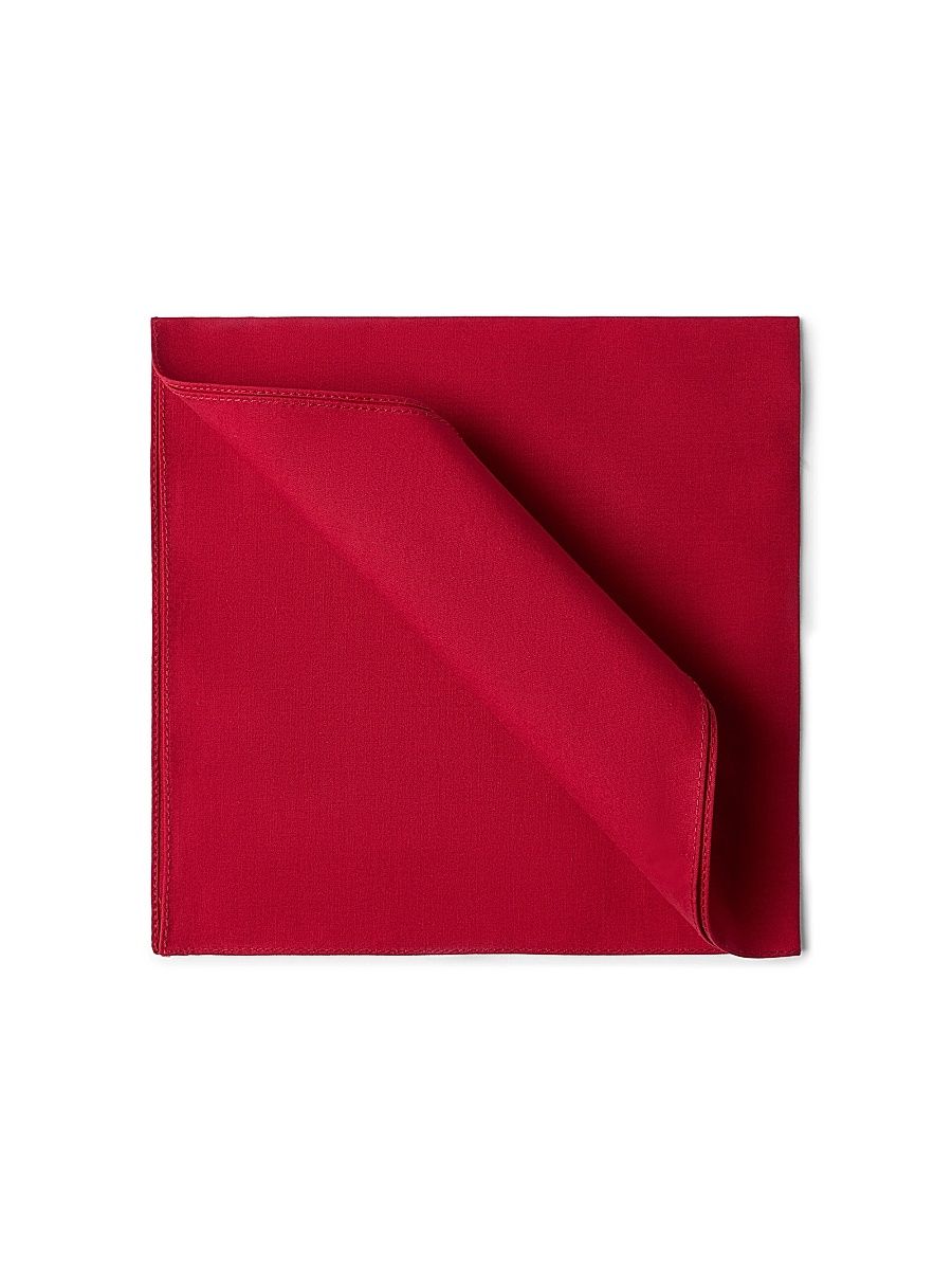 Men's Cotton Pocket Square - Red