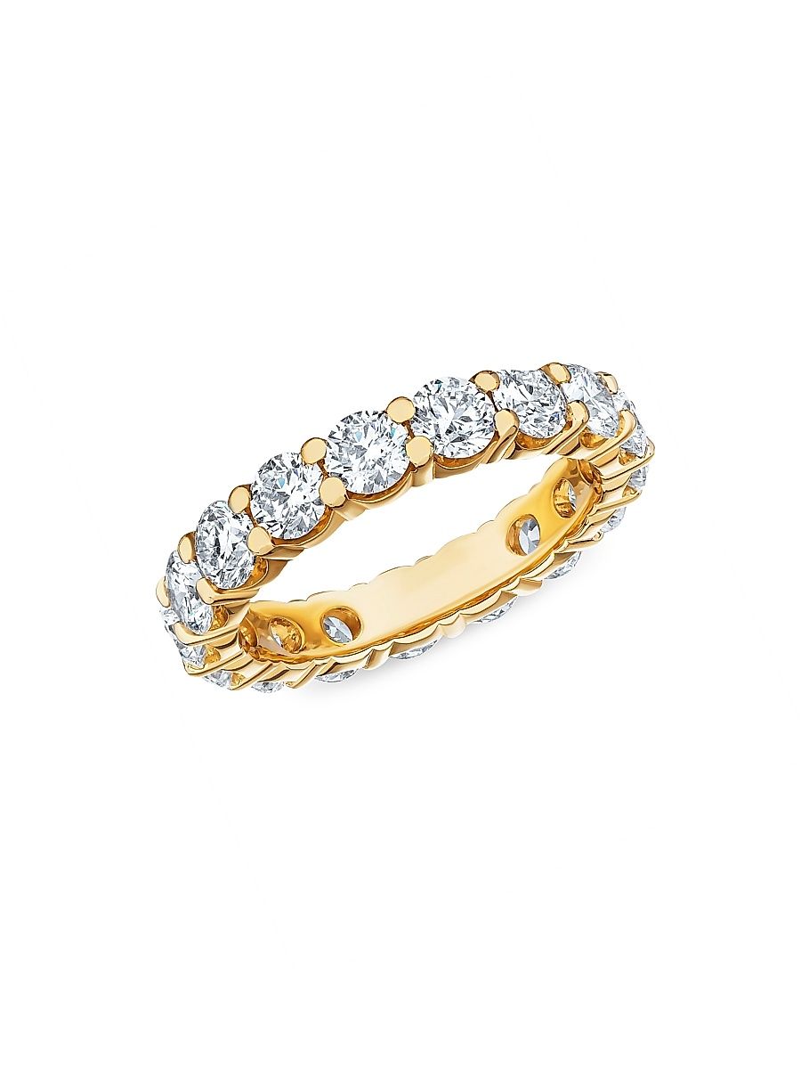 Women's 18K Yellow Gold & 3.57 TCW Diamond Eternity Band - Yellow Gold - Size 6.75