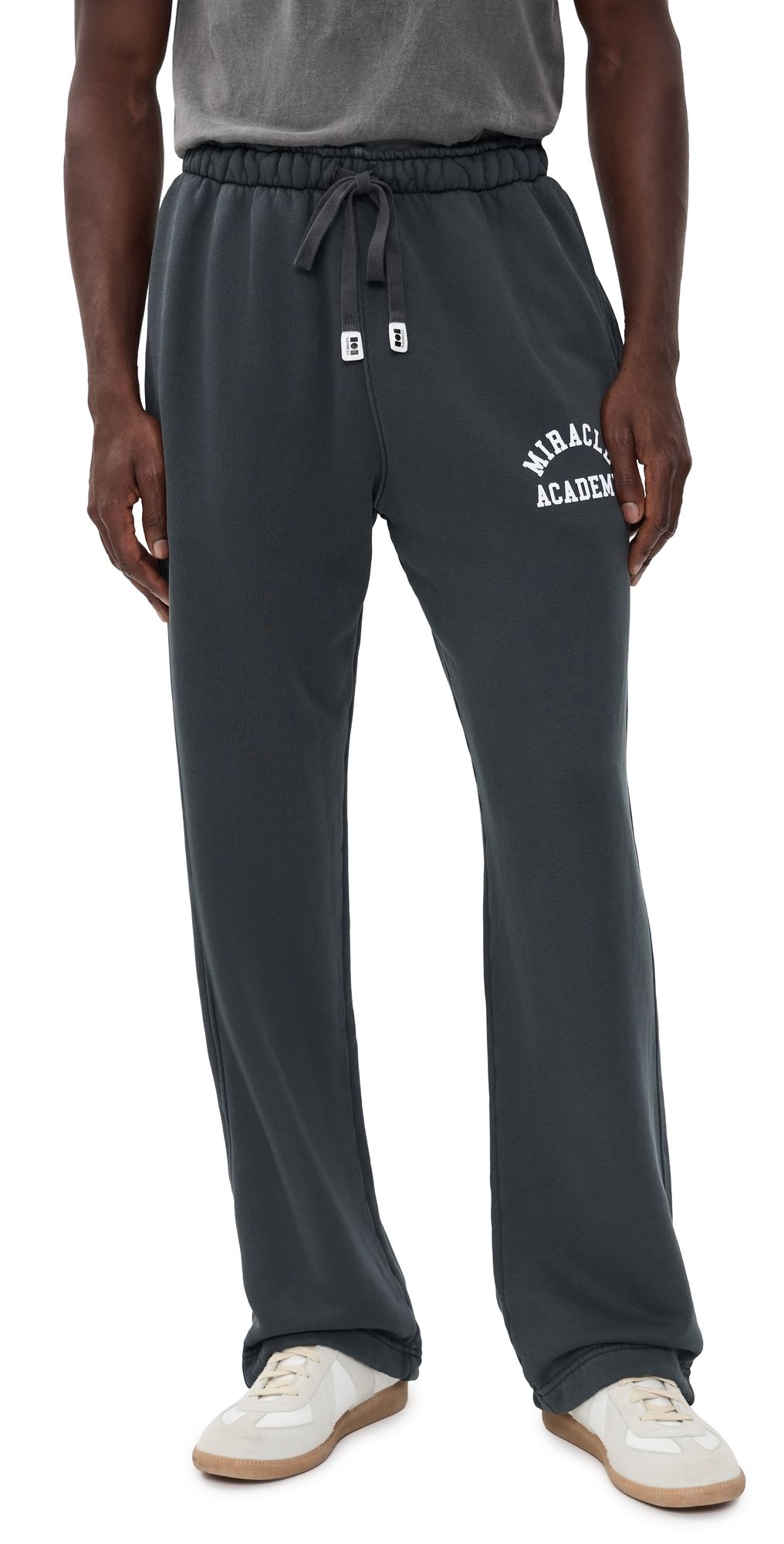 Nahmias Miracle Academy Wide Sweatpants Sunfade Black Cotton L