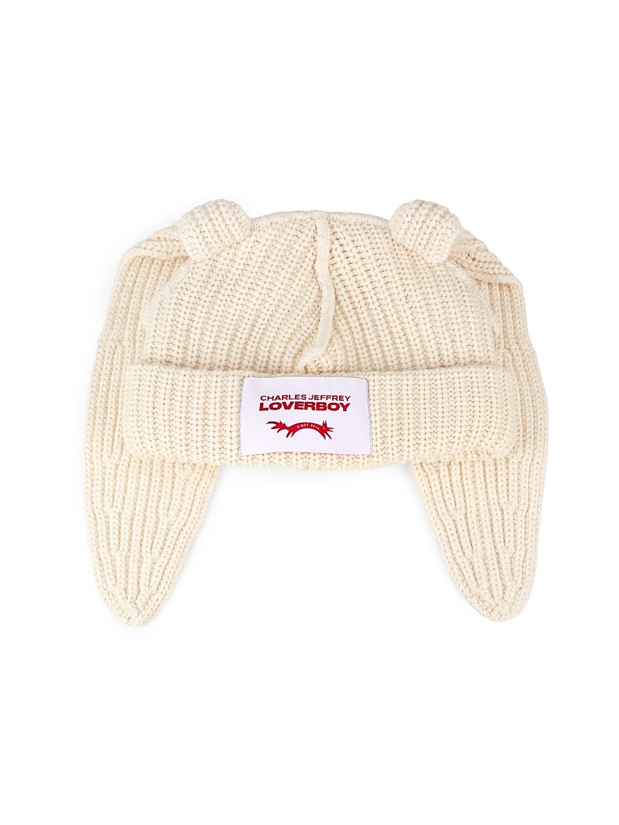 Men's Chunky Rabbit Beanie - Ecru