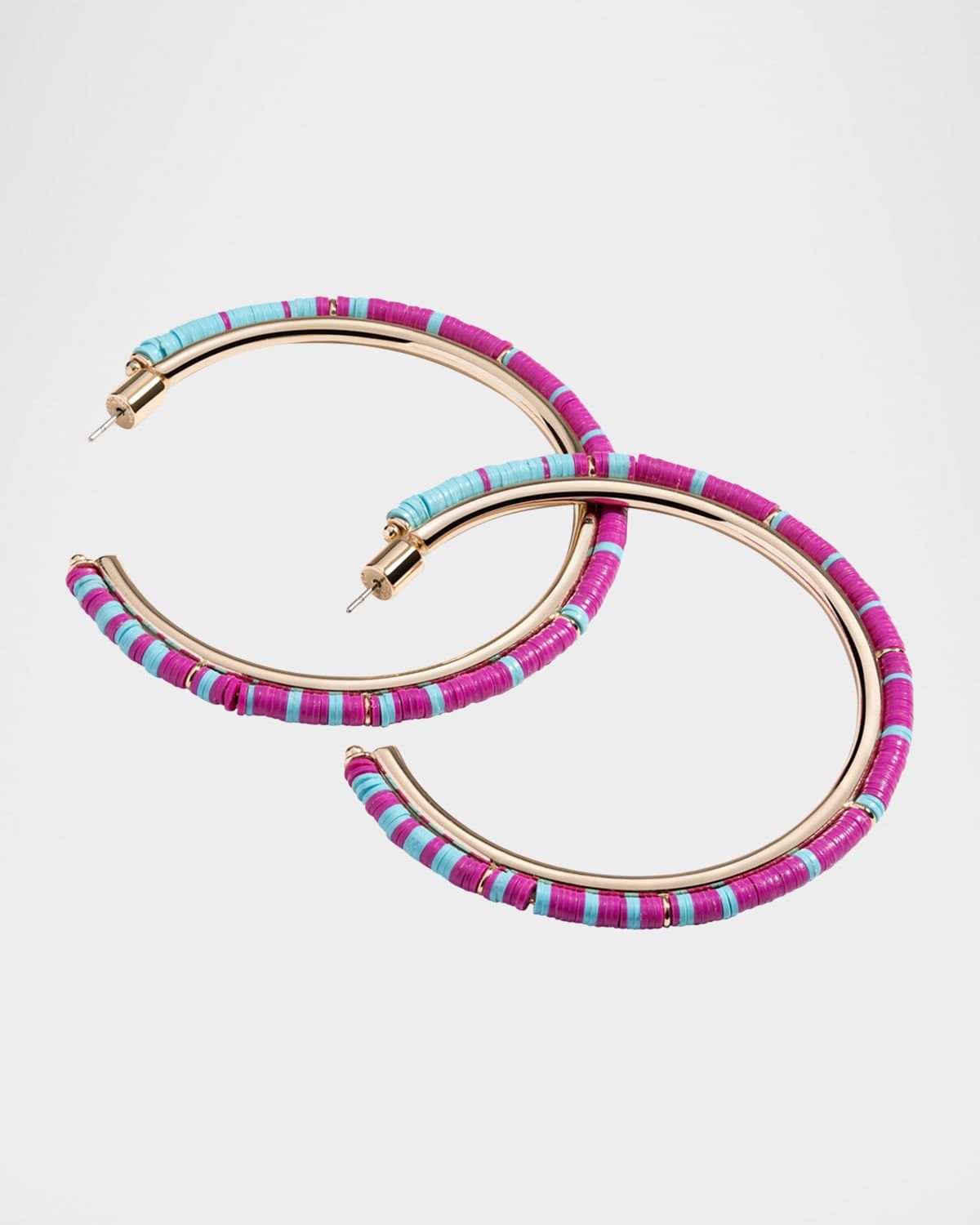 Anguilla Hoop Earrings with Heishi Beads