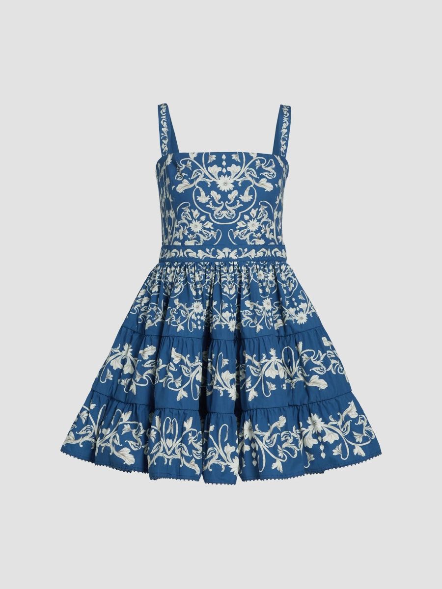 Agua by Agua Bendita Women's Lima Ribbons Tiered Minidress - Multicolor - Size Medium