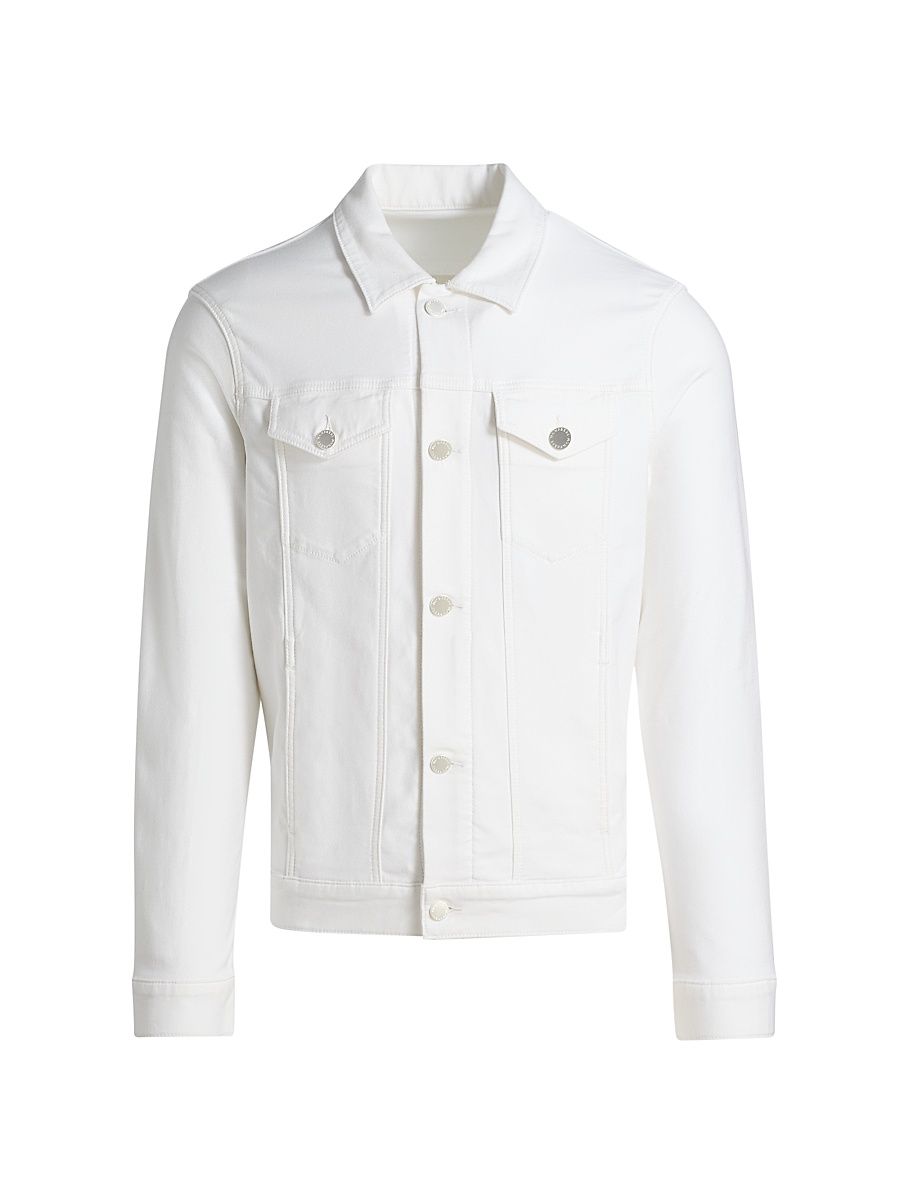 Men's Dean Denim Trucker Jacket - Blanc - Size XL