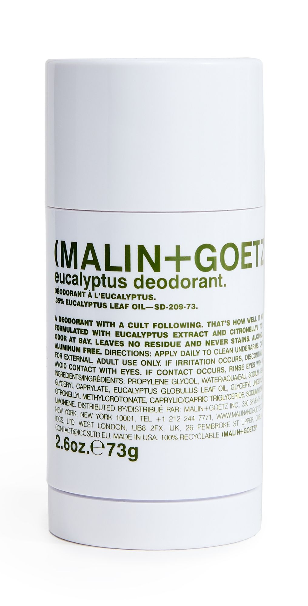 MALIN+GOETZ Eucalyptus Deodorant Eucalyptus 2.6 oz/77 mL