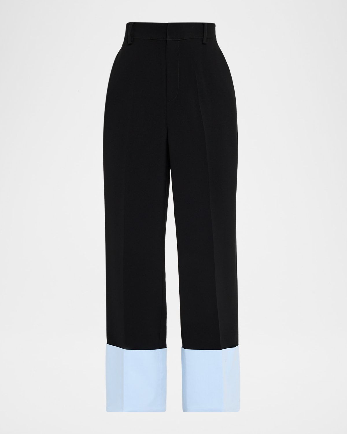 Maesa Wide-Leg Cuffed Pants