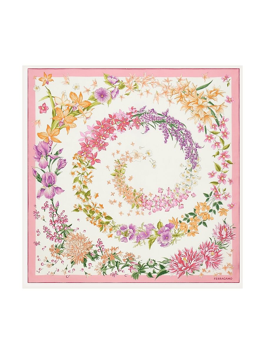 Women's Primavera Silk Scarf - Rosa