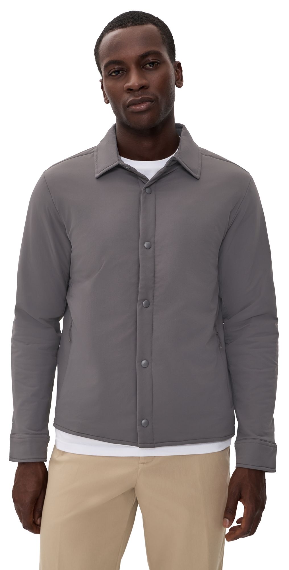 Beyond Yoga In Flight Stretch Woven Shirt Jacket Black Ash S