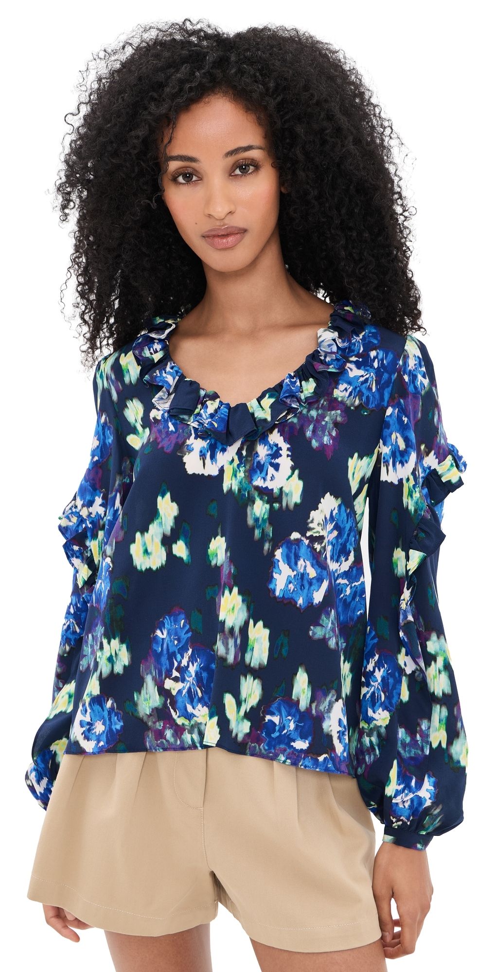 Ulla Johnson Marguerite Silk Blouse Evening Bloom 0