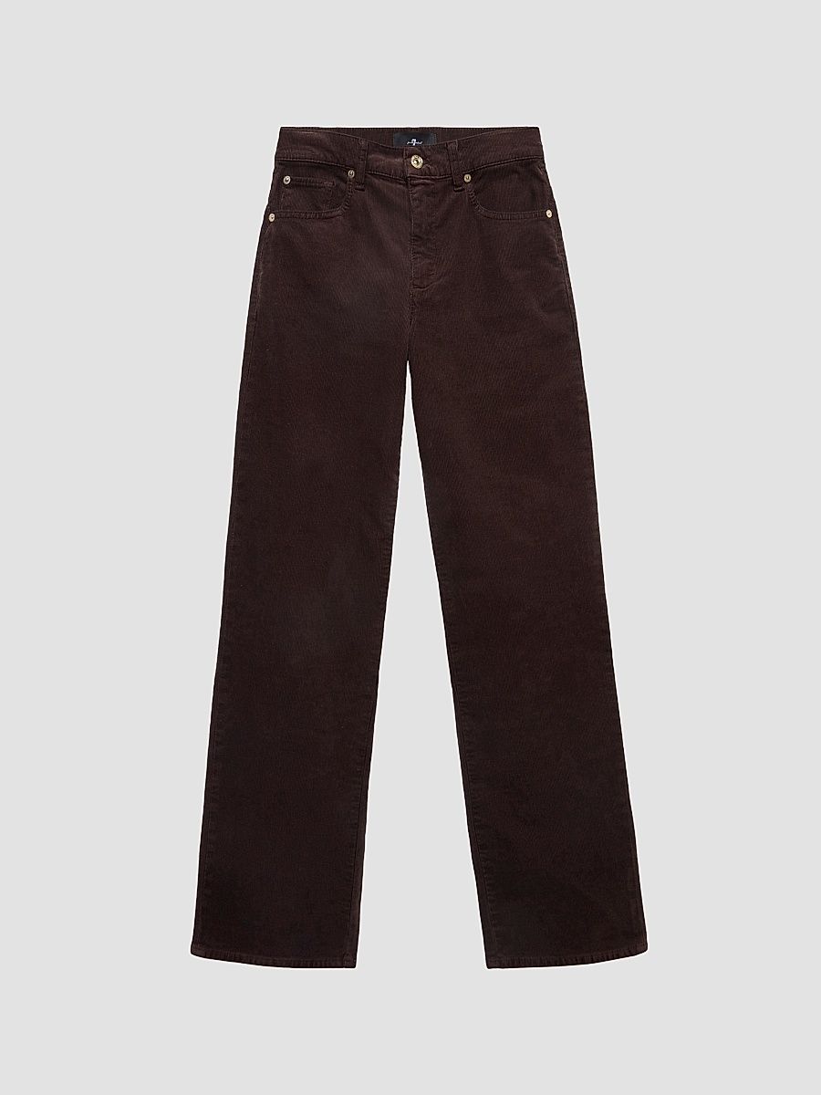 Women's Stovepipe Straight-Leg Jeans - Corduroy Coffee - Size 32