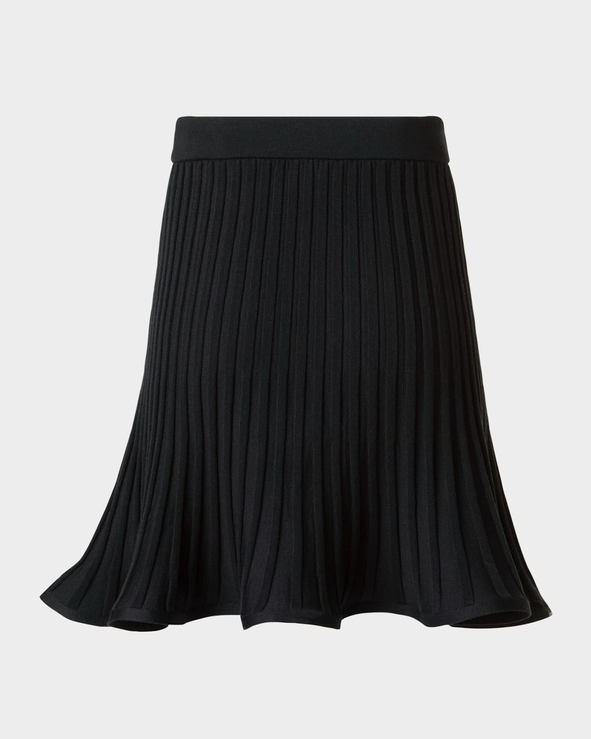 Reversed Rib Knit Mini Skirt