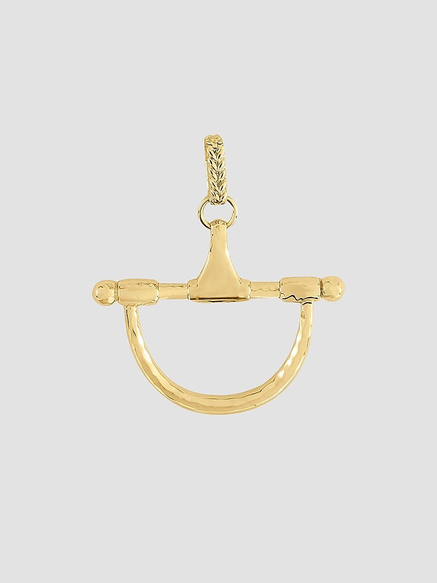 Women's Cheval 18K-Gold-Plated Medium Horsebit Pendant - Gold