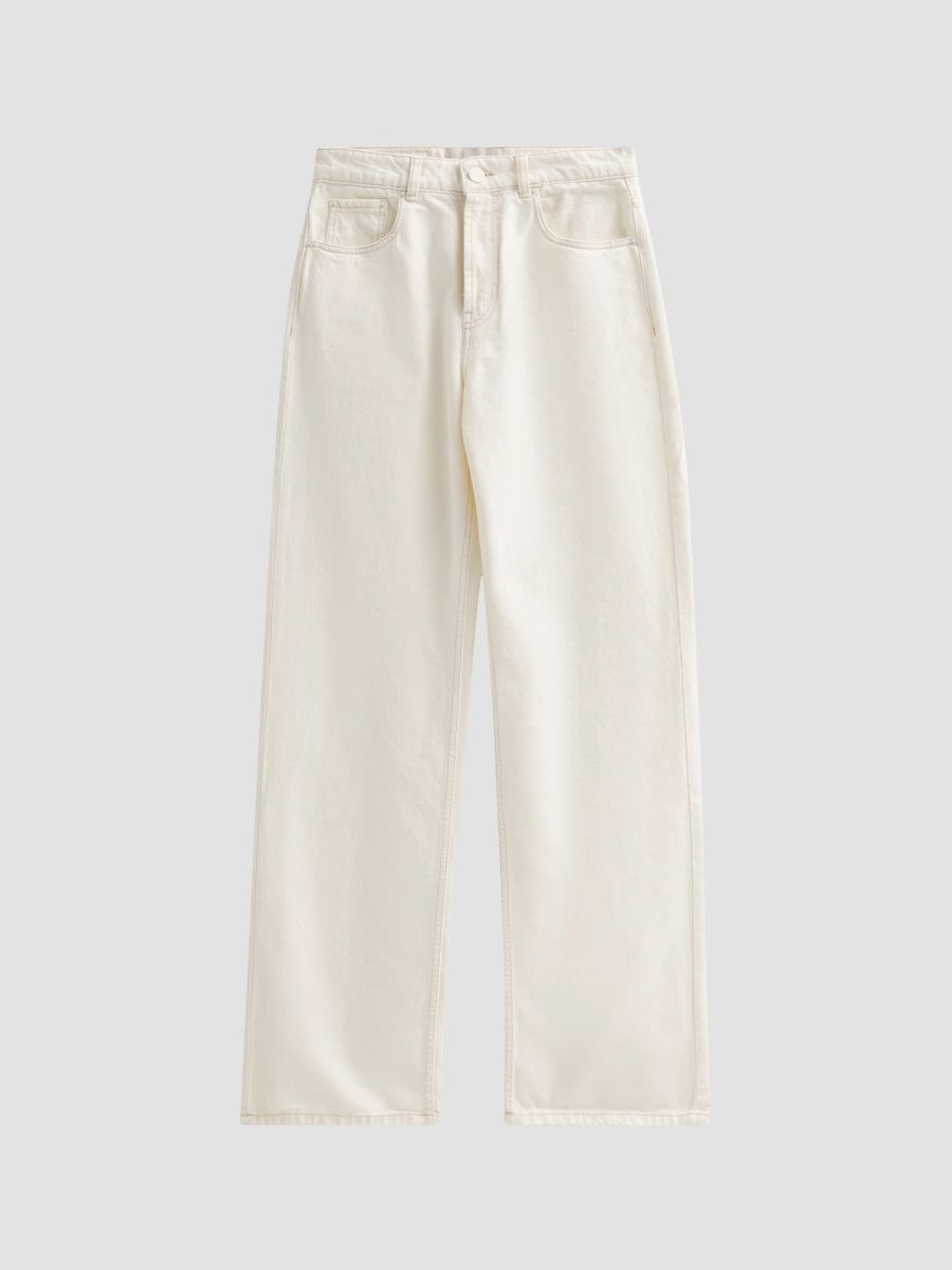 AMI Paris Women's Mid-Rise Straight Jeans - White Cream - Size 25
