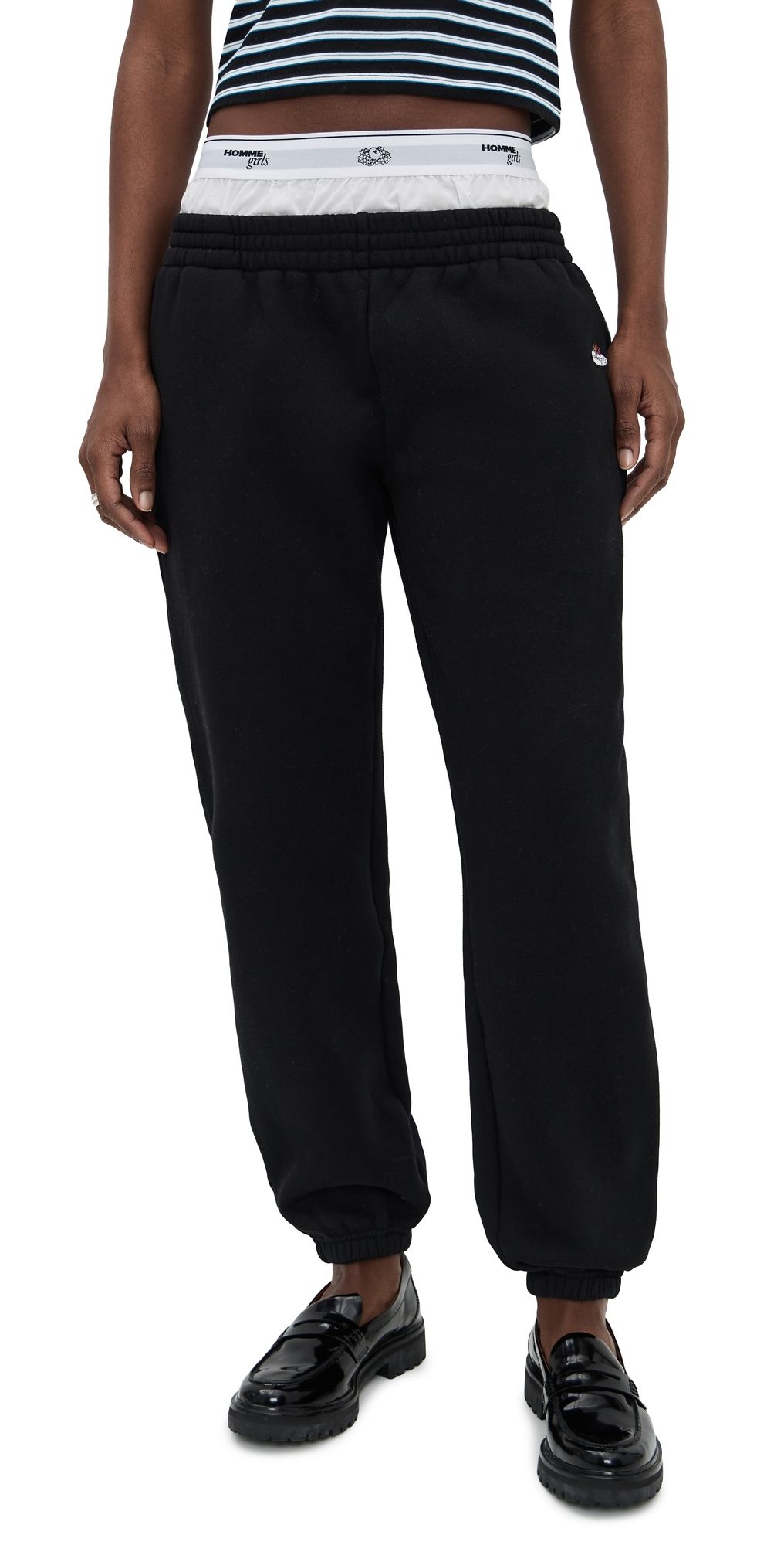 HOMMEGIRLS Homme Girls x Fruit of the Loom Boxer Sweatpants Black M