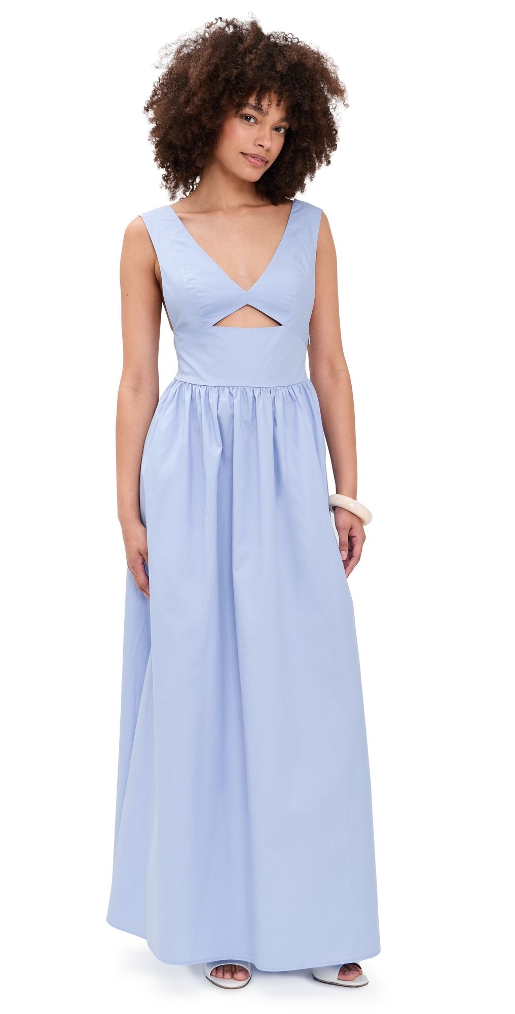 Susana Monaco Poplin Cross Back Dress Frosty M