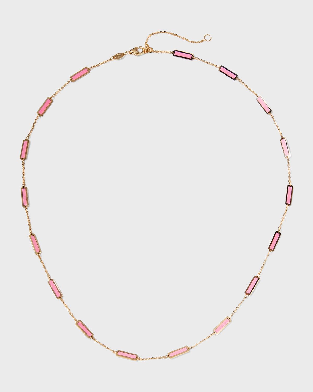 14K Yellow Gold 17-Station Inlay Necklace