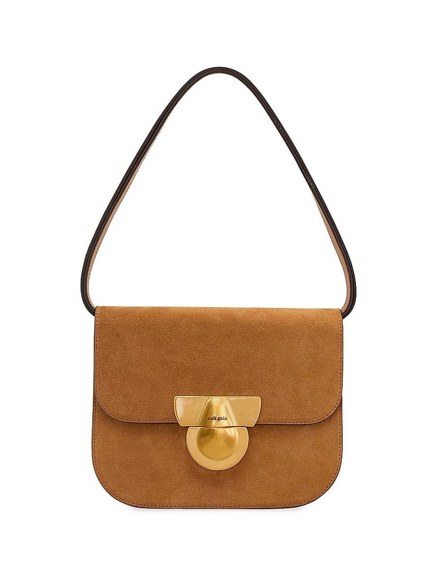 Women's Tazia Suede Shoulder Bag - Toasted Caramel