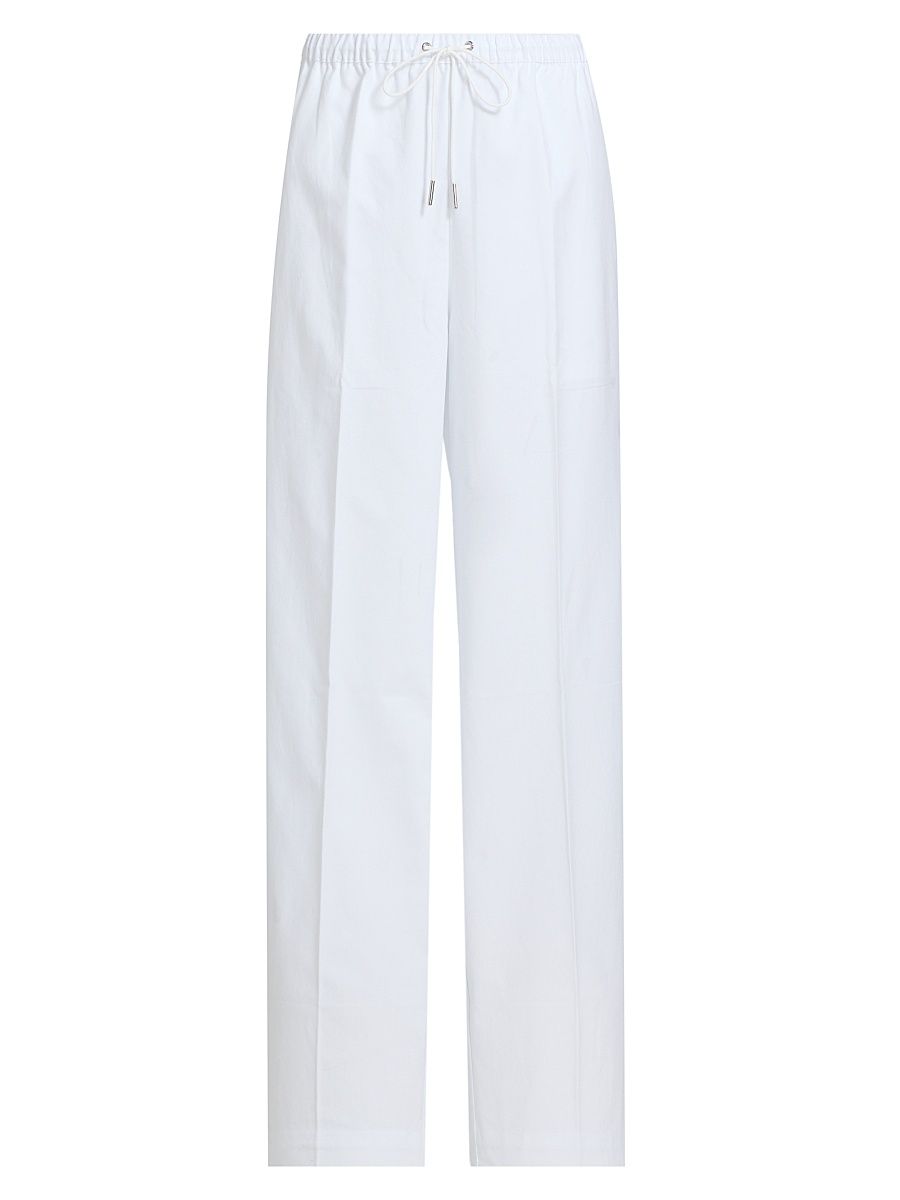 Women's Paloma Cotton Oxford Pants - White - Size XL