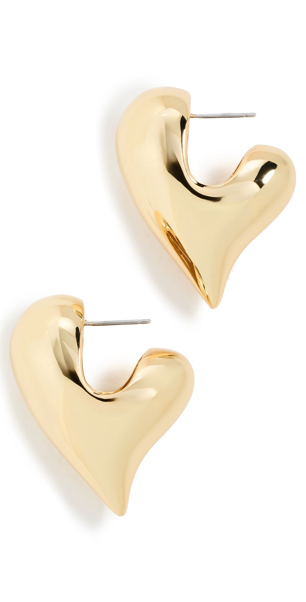 JENNY BIRD Art Heart Puff Earrings High Polish Gold One Size