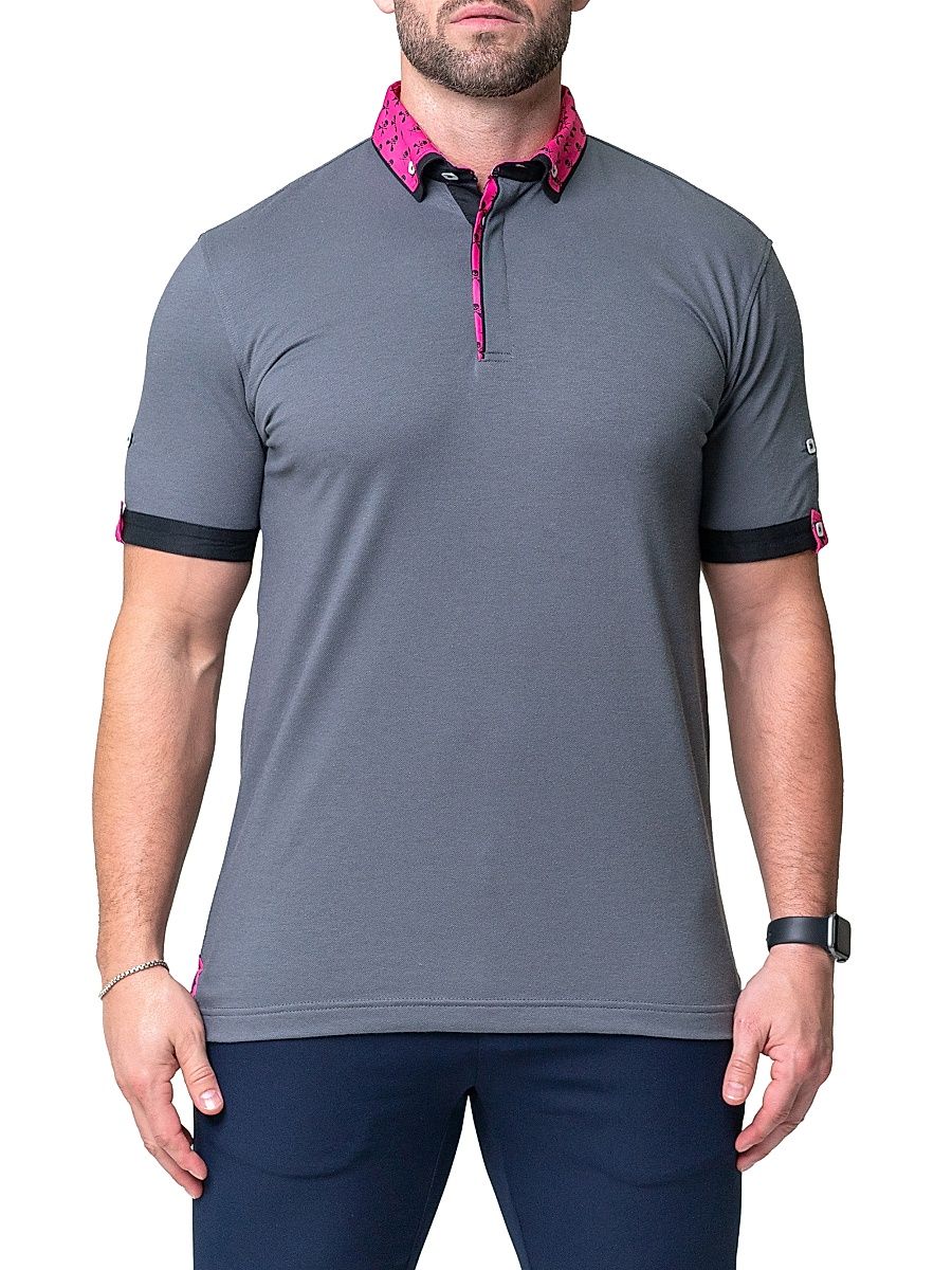 Men's Polos Mozart Cross Bones T-Shirt - Grey - Size Medium