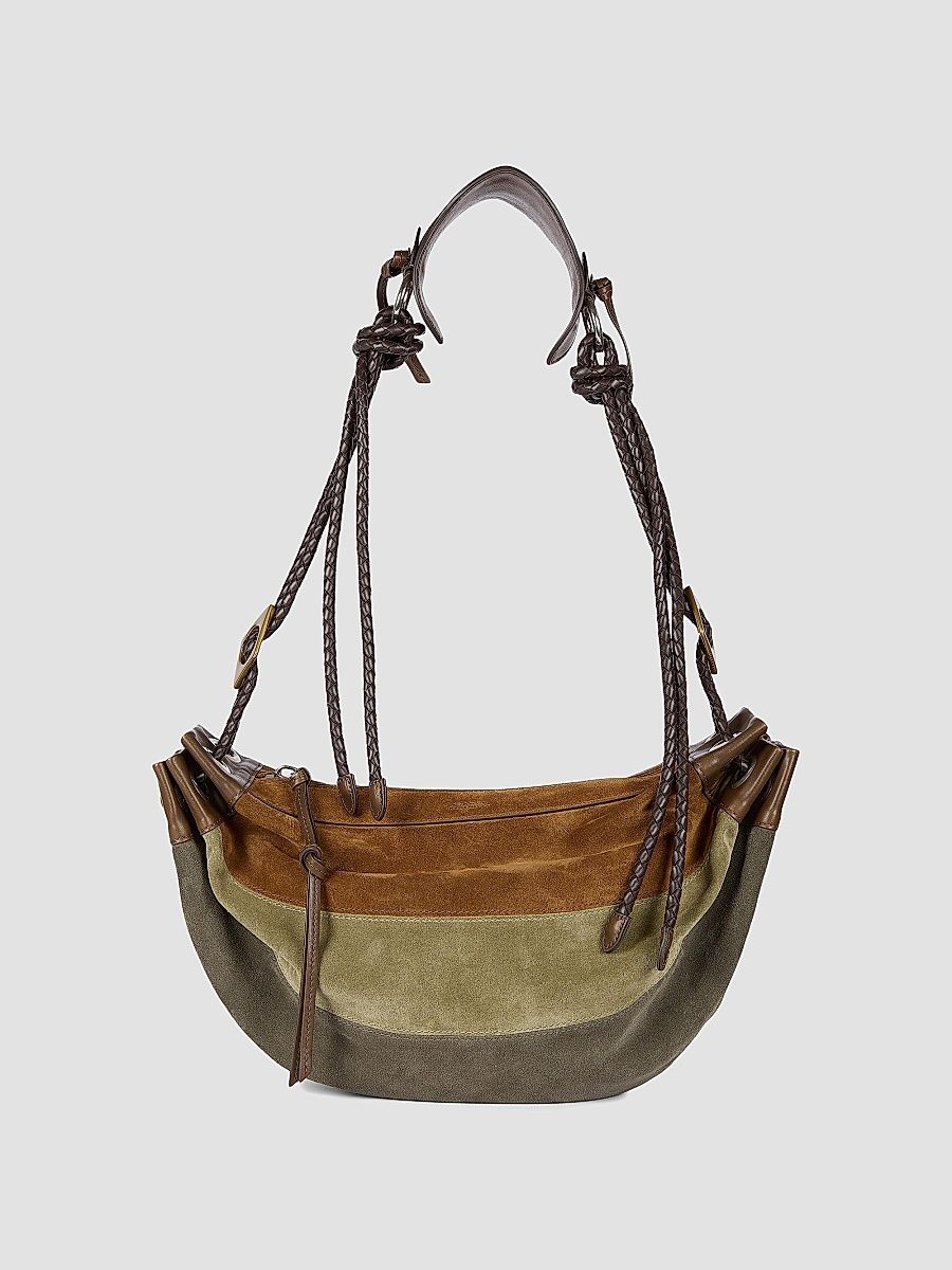 Isabel Marant Women's Medium Maia Suede Shoulder Bag - Multicolor Khaki