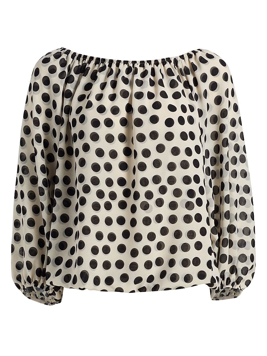 Women's Toru Spot Georgette Blouse - Bette Big White - Size XL