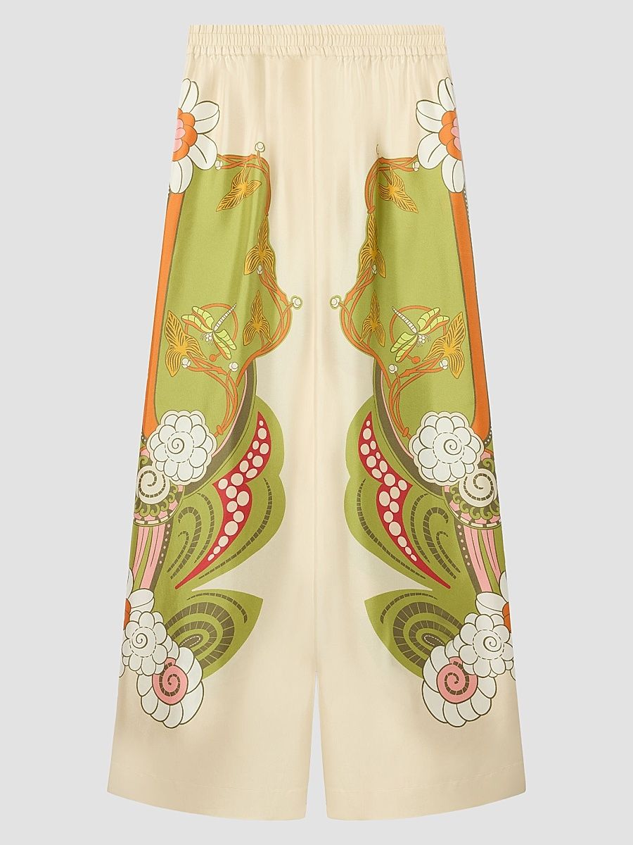 Women's Palazzo Pants - Ambrosia Placee Ivory - Size Medium