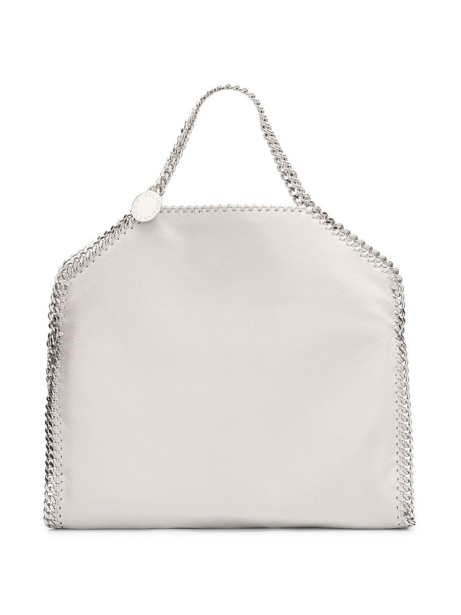 Women's Falabella 3-Chain Vegan Leather Tote Bag - Pearl Grey