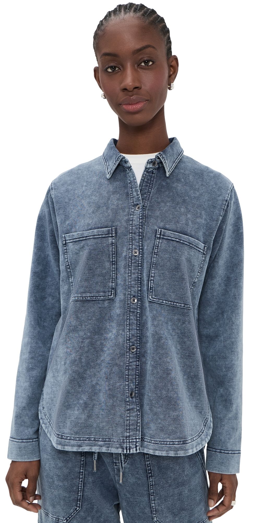 Splendid Gwen Mido Button Down Indigo XL