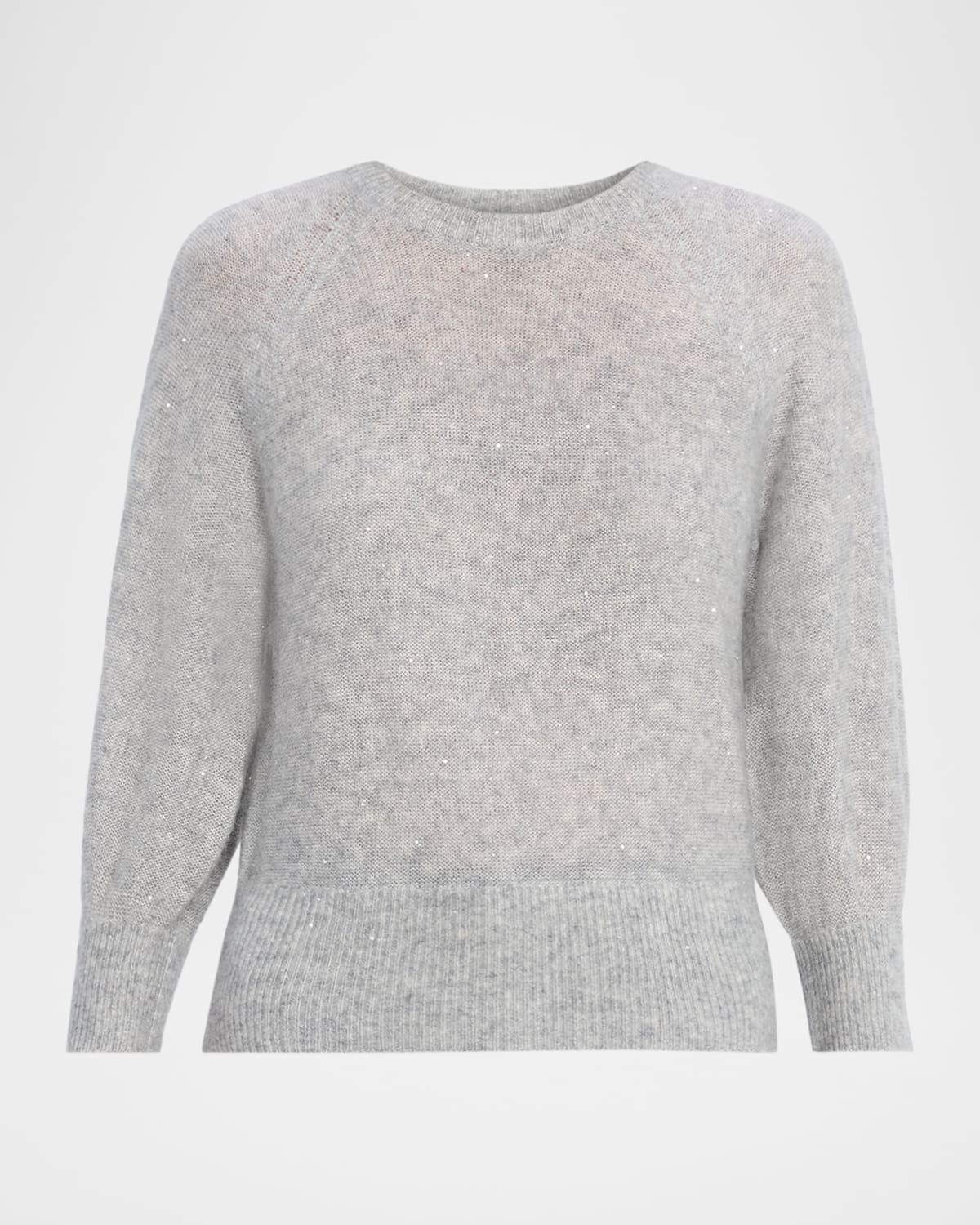 Cashmere-Silk Sequin Knit Sweater