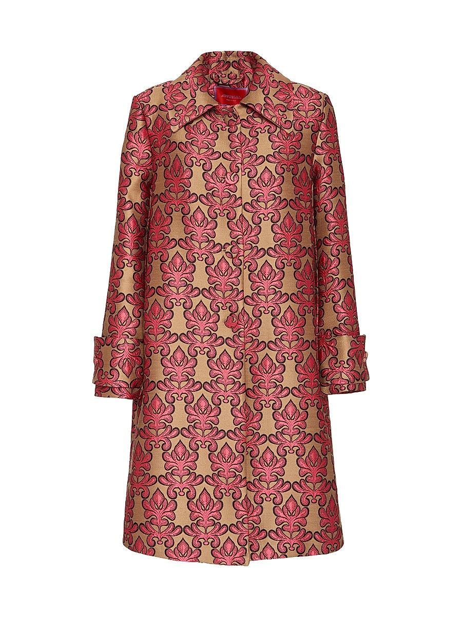 Women's Precious Coat - Herald Jacquard Fuchsia - Size XS
