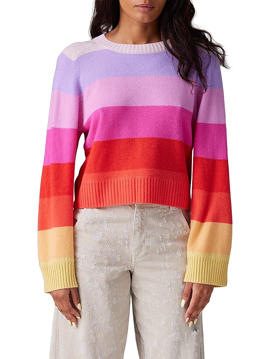 Women's Omar Gradient Stripe Sweater - Carnival - Size XL