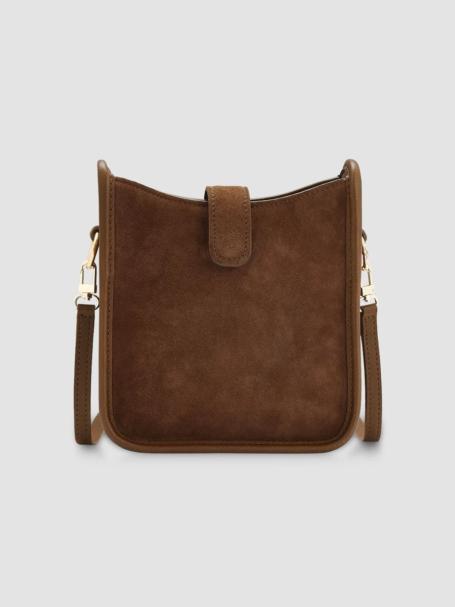 GiGi New York Women's Ellie Suede Crossbody Bag - Brown