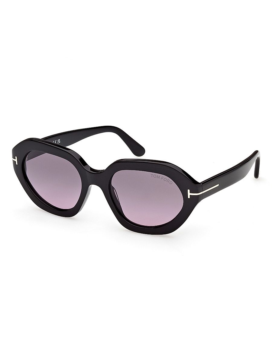 Women's Meryl 53MM Oval Sunglasses - Black Purple