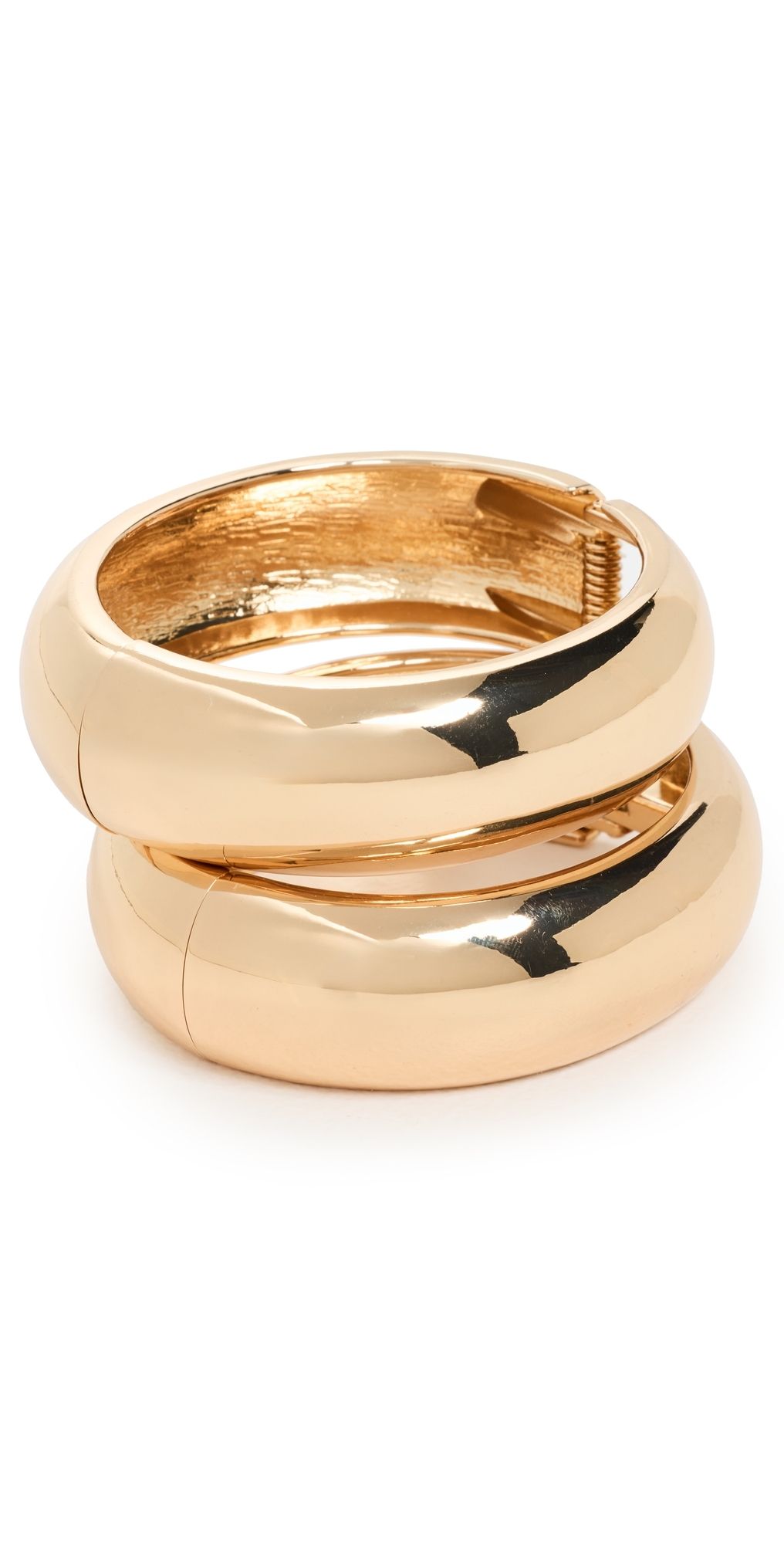 SHASHI Double Tsuki Cuff Bracelets Gold One Size