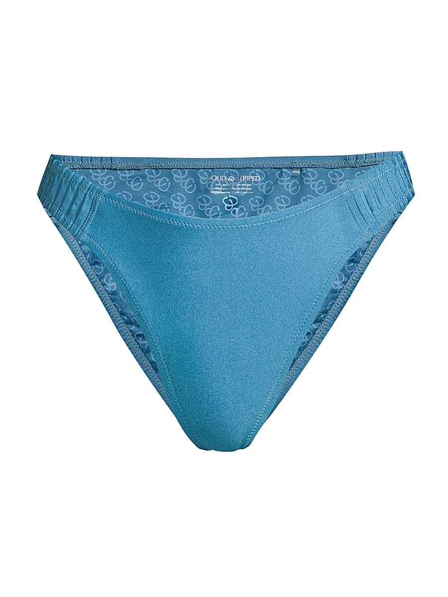Women's Solene Pintuck Bikini Bottom - French Blue - Size XL