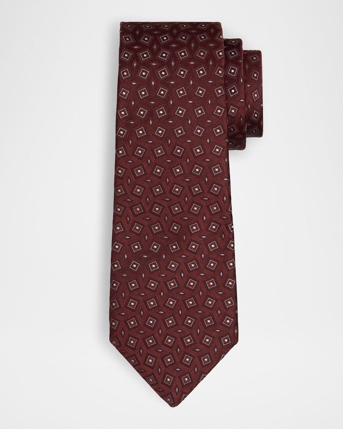 Men & apos;s Box-Jacquard Silk Tie