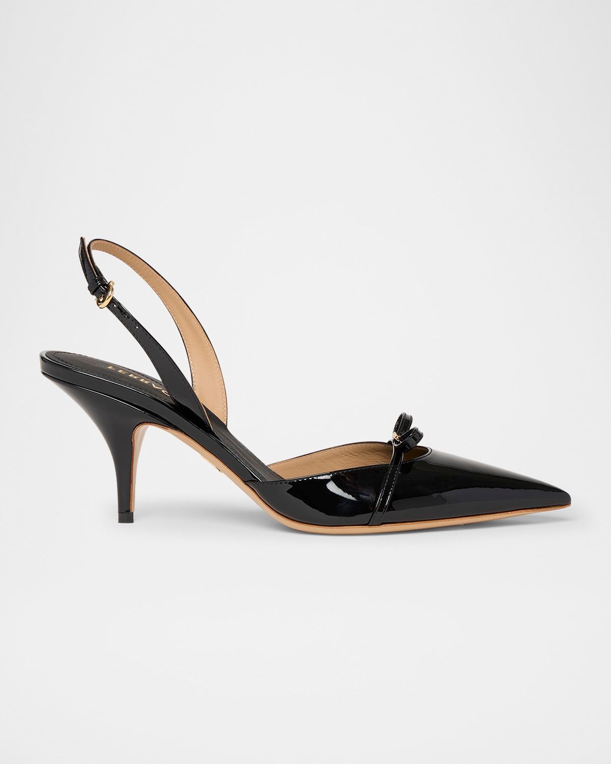 Gylla Patent Bow Slingback Pumps