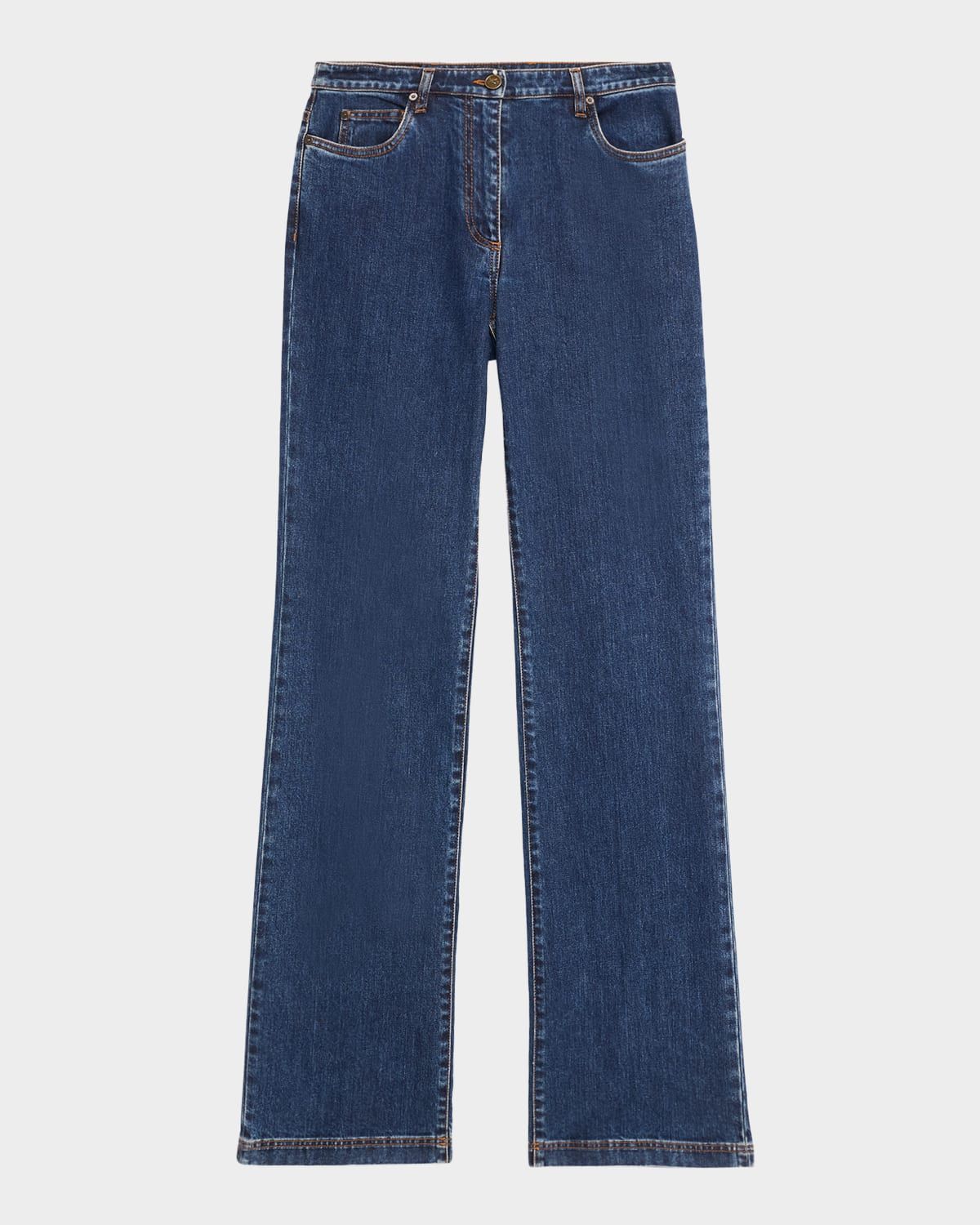 Straight-Leg Cotton Denim Jeans