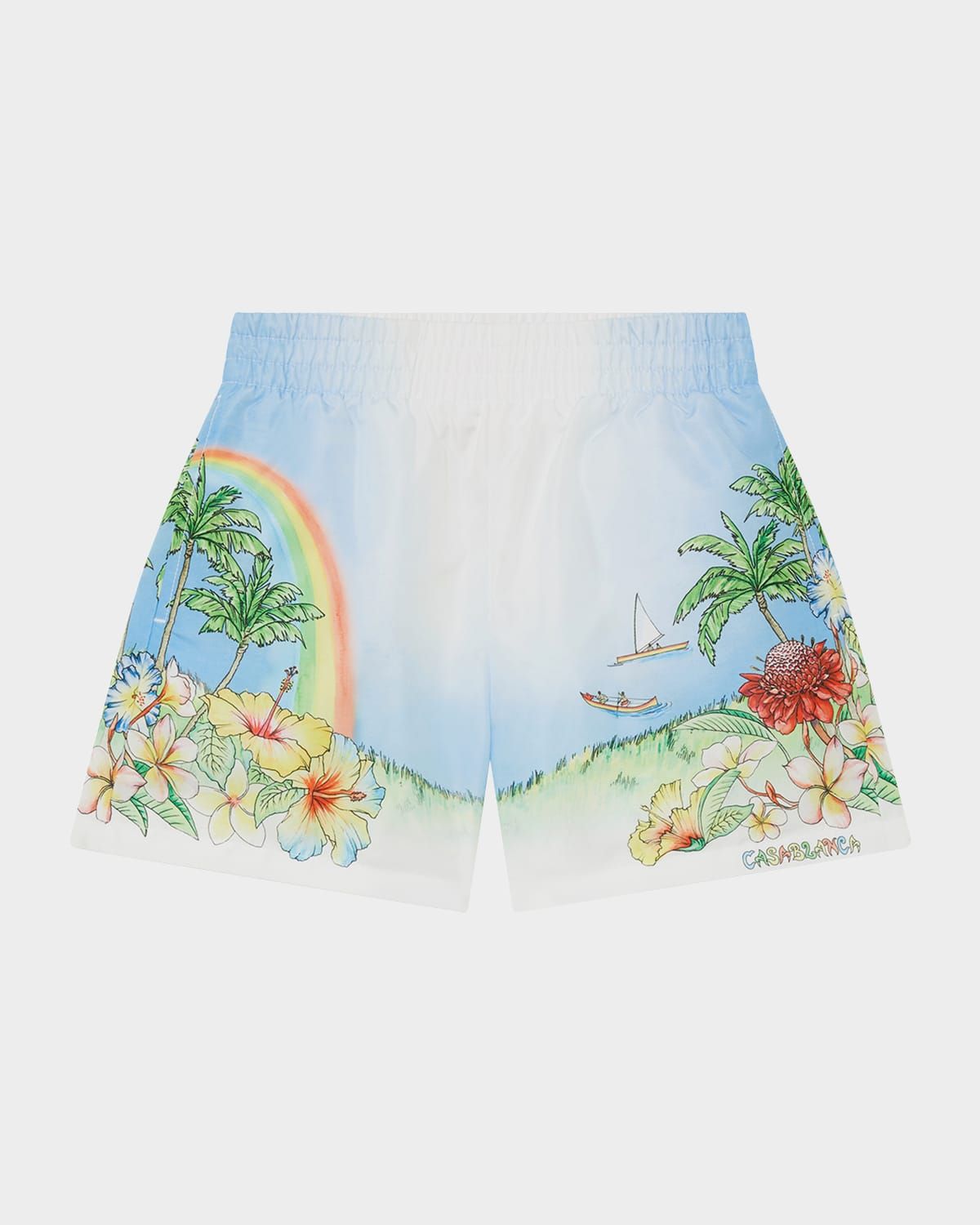 Boys Aloha Print Pull-On Shorts, 3-14 YR