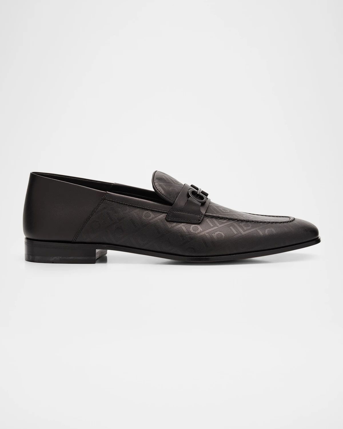 Men & apos;s Biarritz Perforated Leather Gancini-Bit Loafers