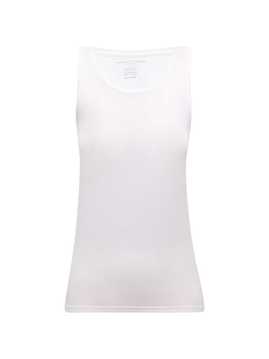 Women's Soft Touch Scoopneck Tank - White - Size XL