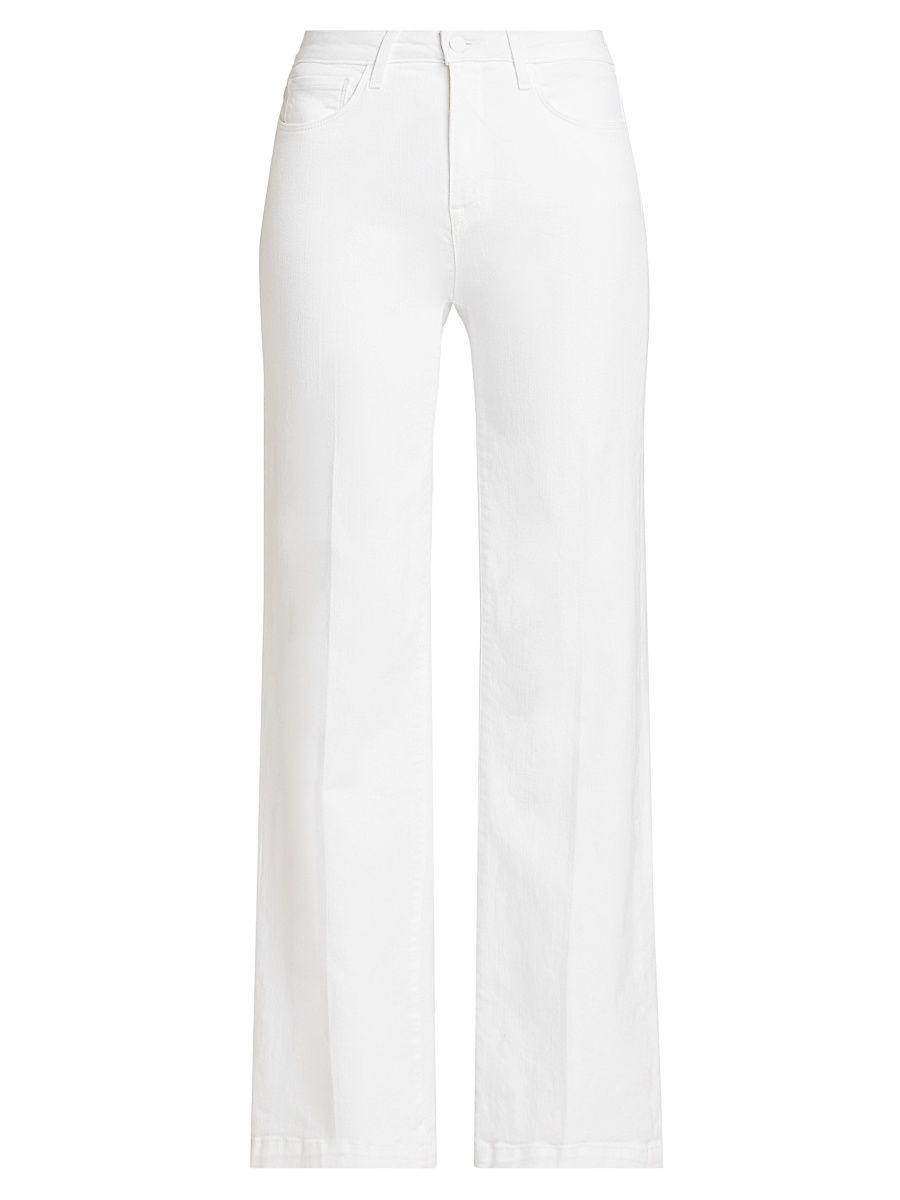 Women's Scottie High-Rise Wide-Leg Jeans - Blanc - Size 32